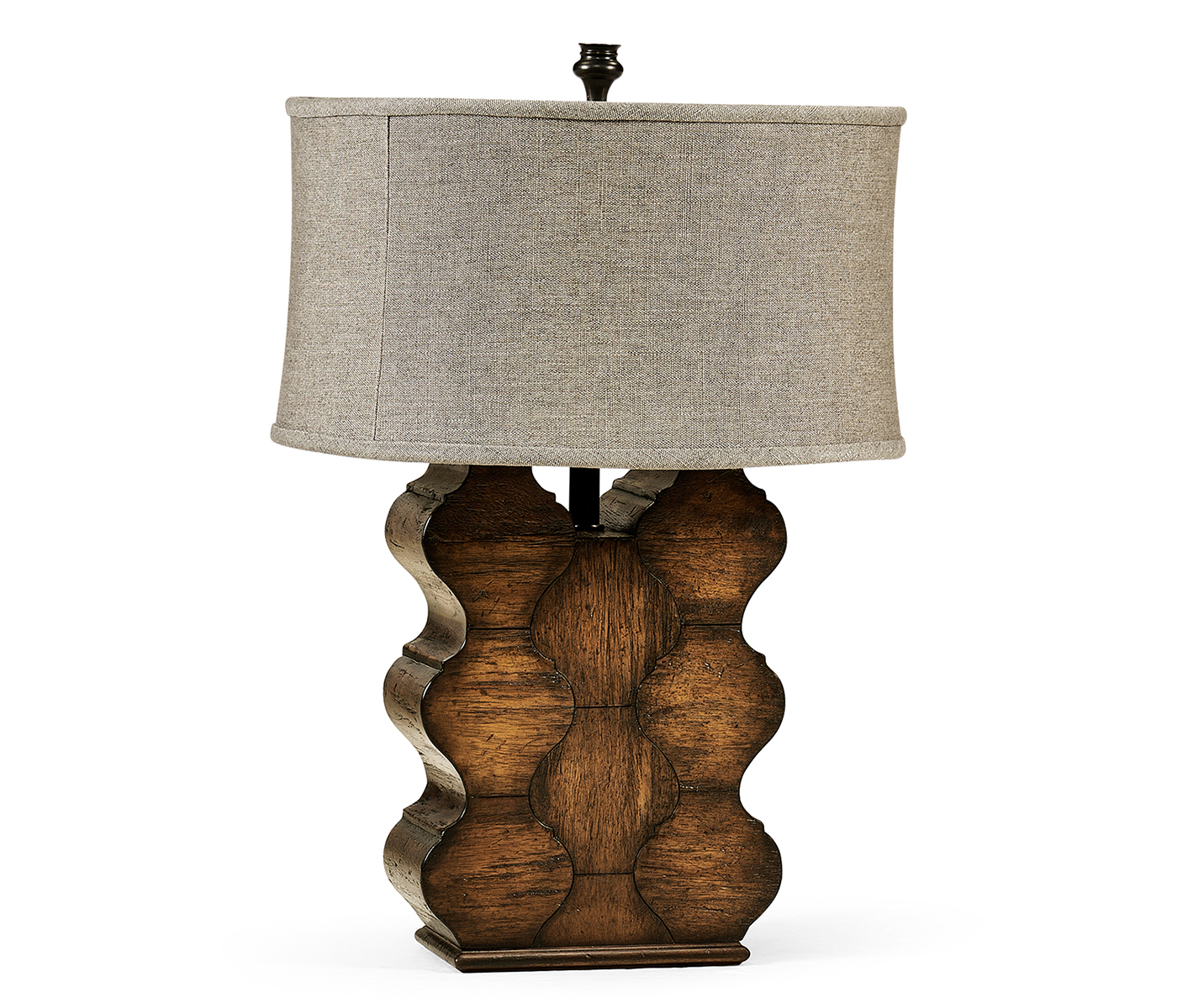 Rustic Walnut Wood Table Lamp