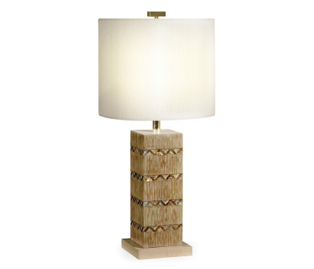 Herringbone Shell Inlaid Lamp