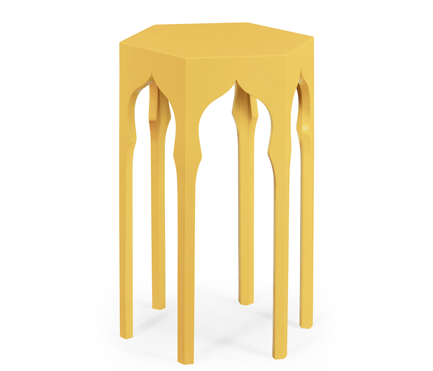 Hexagon lamp table (Yellow Rain Coat)