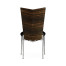 Art Décor silver side chair with black leather