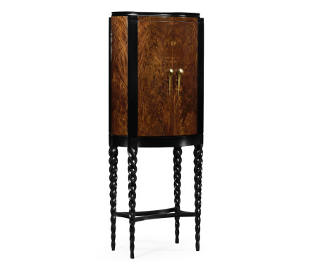 Black Barleytwist Drinks Cabinet