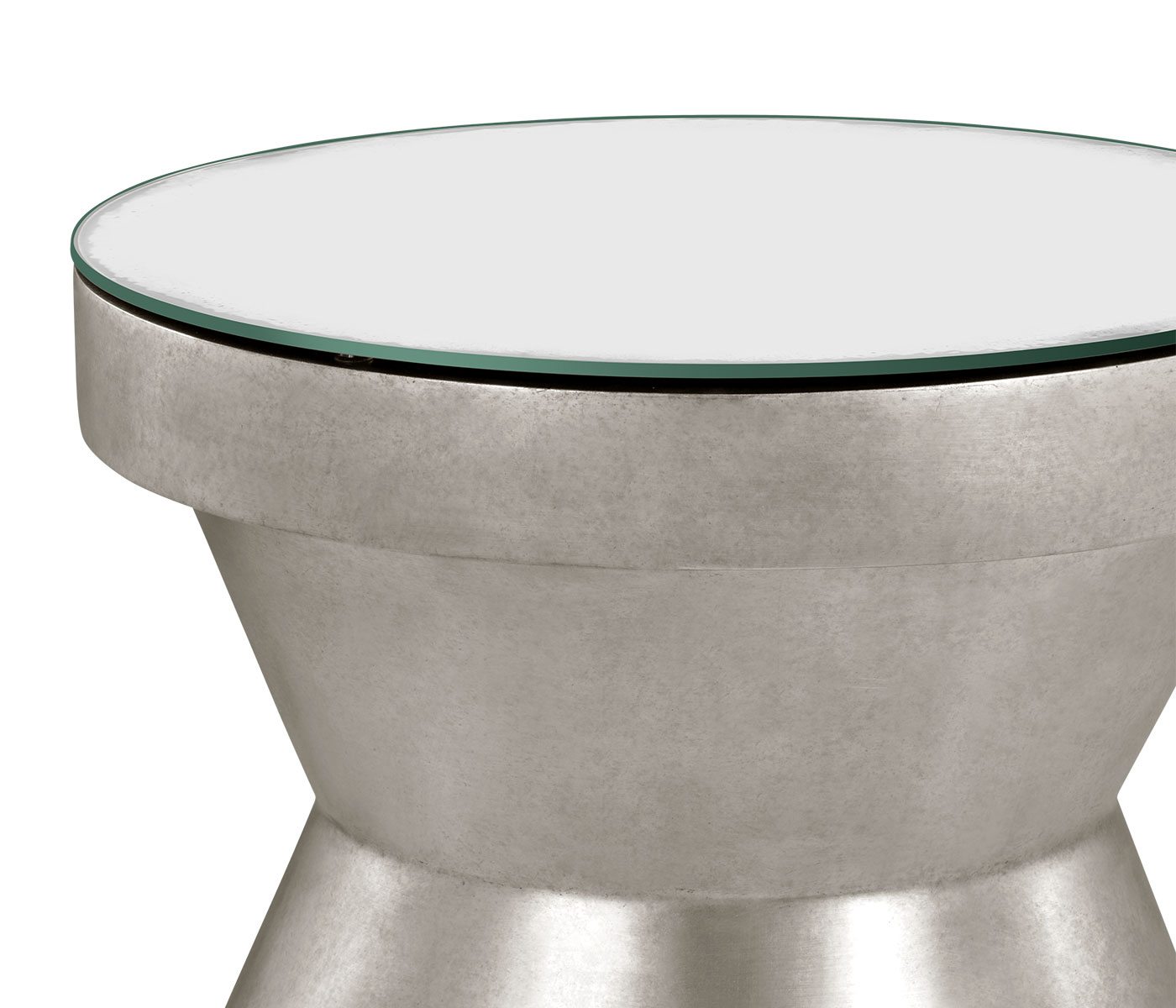 Silver-leaf gilded round wine table