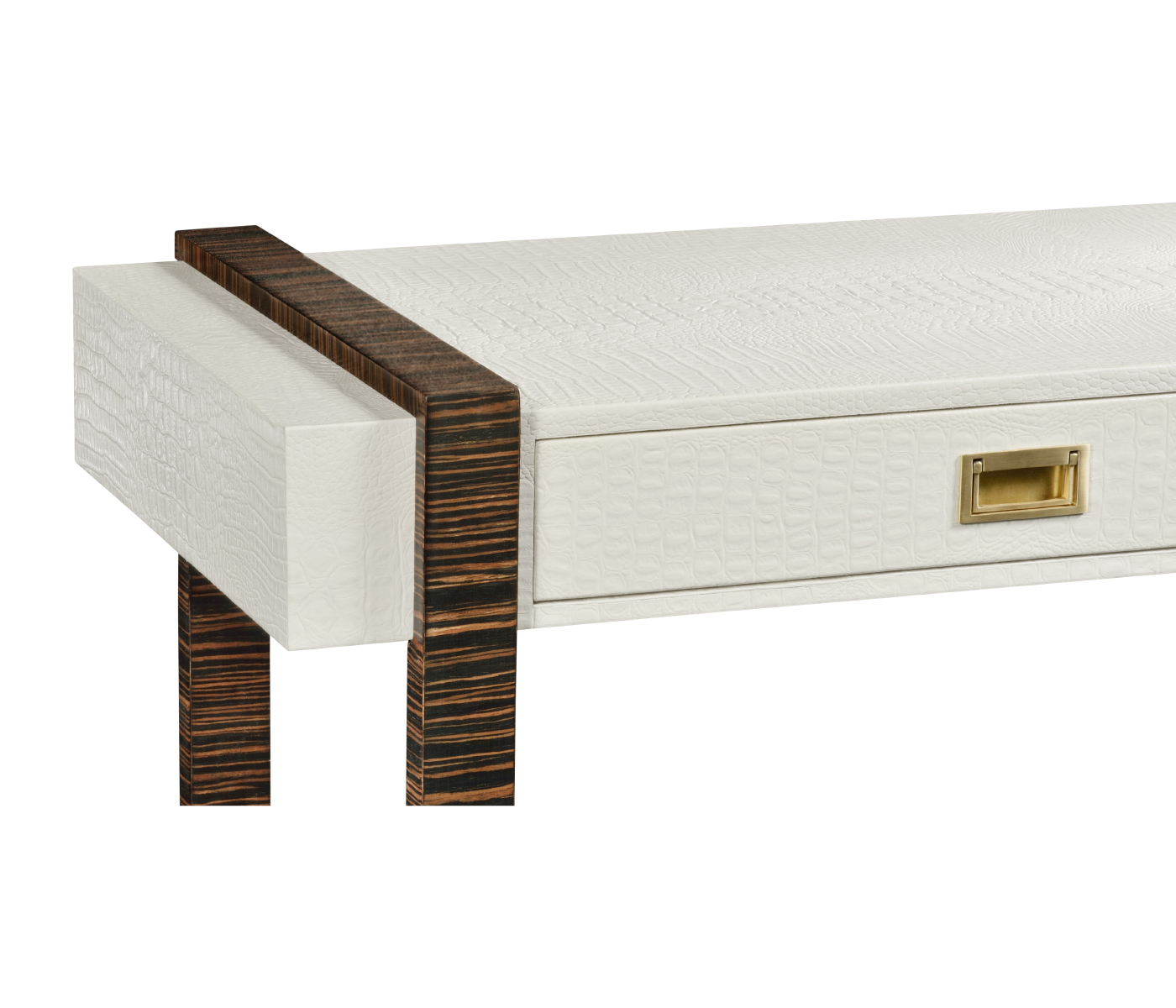 Great White faux Croc console