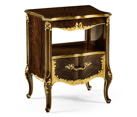 Mahogany & Gilded Nightstand