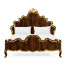High Lustre Mahogany & Gilded US Queen Bed