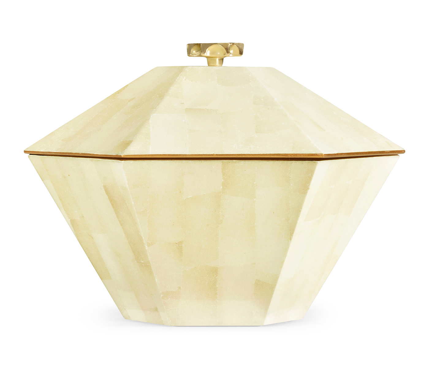 Dutch White Eggshell Hexagonal Box