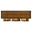 Rectangular Console Table in Rustic Walnut with Drawers