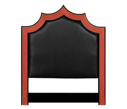 Emperor headboard, US Queen in black leather