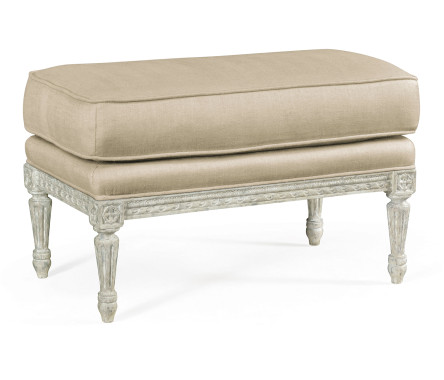 Country Greige Footstool