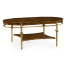 Oval Coffee Table with Brass Base