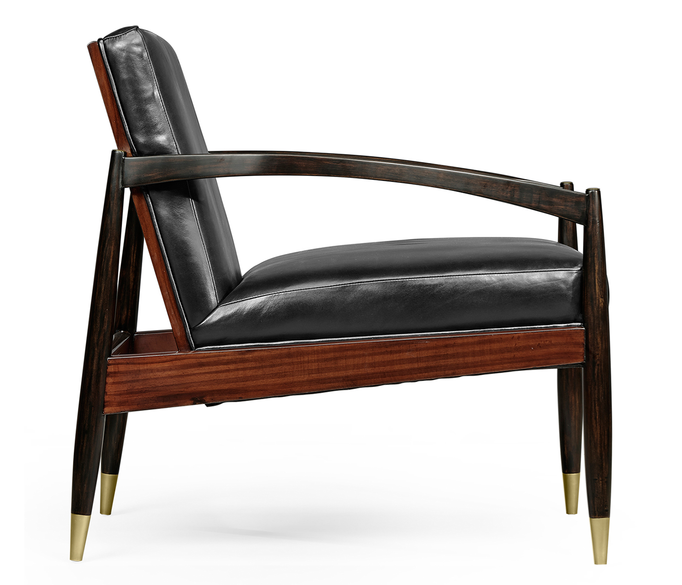 Contemporary Santos Rosewood & Ebonised Occasional Chair