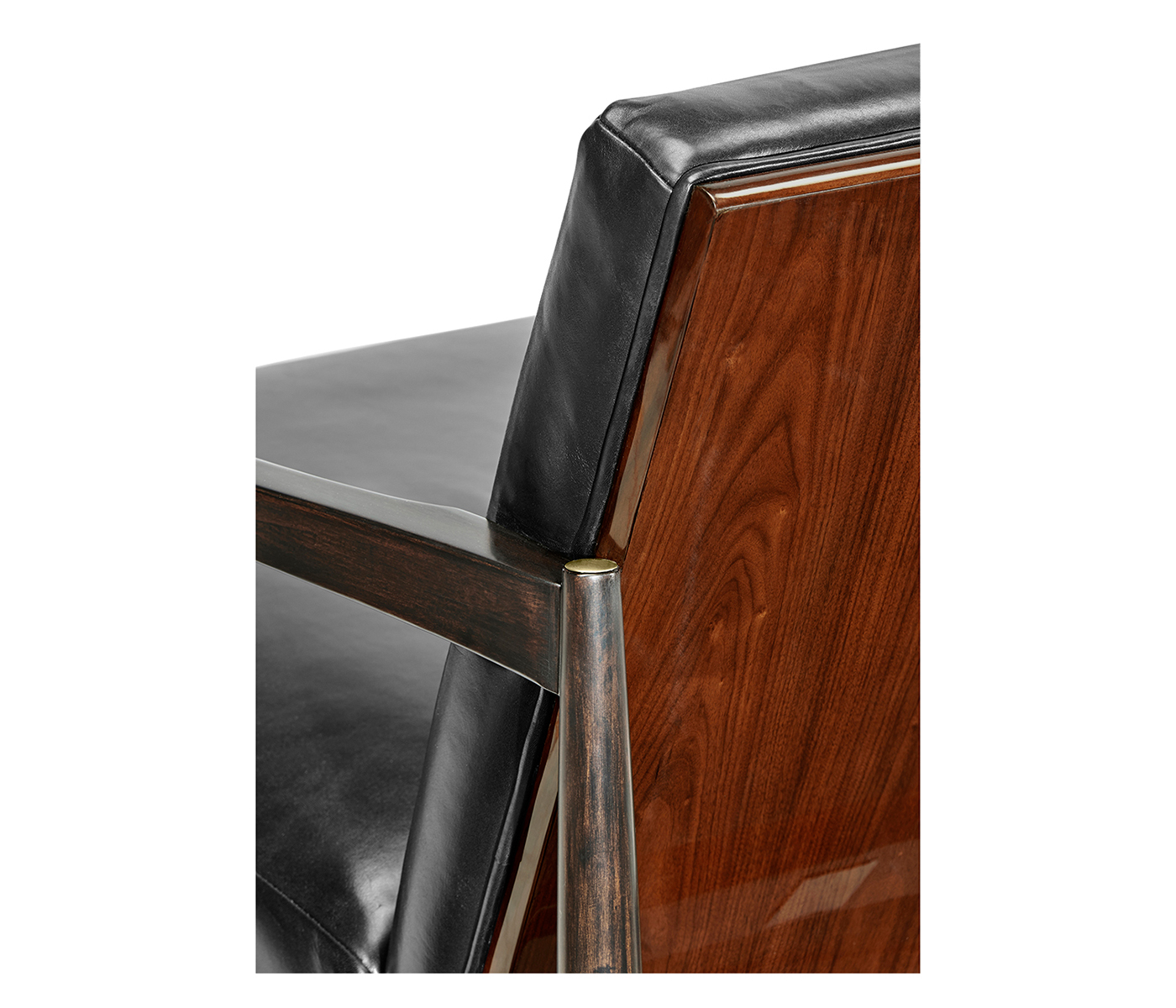 Contemporary Santos Rosewood & Ebonised Occasional Chair