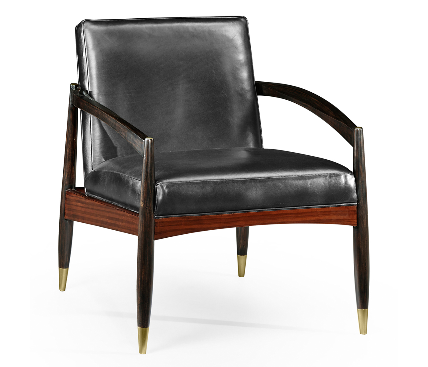 Contemporary Santos Rosewood & Ebonised Occasional Chair