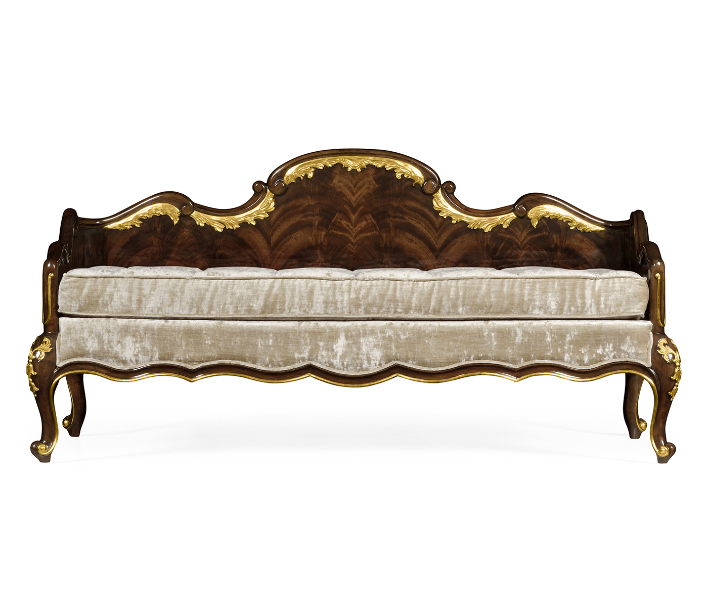 Bedroom Bench with Gilded Carving
