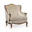 Bergère Arm Chair with Gilded Carving