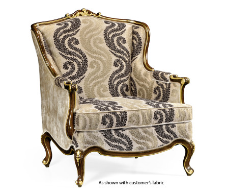 Bergère Arm Chair with Gilded Carving