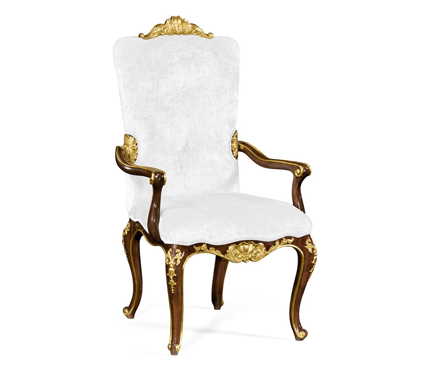 Dining Arm Chair with Gilt Carved Detailing
