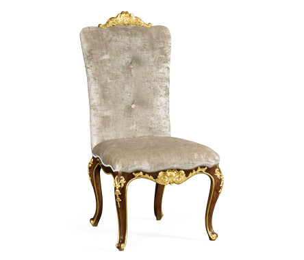 Dining Side Chair with Gilt Carved Detailing