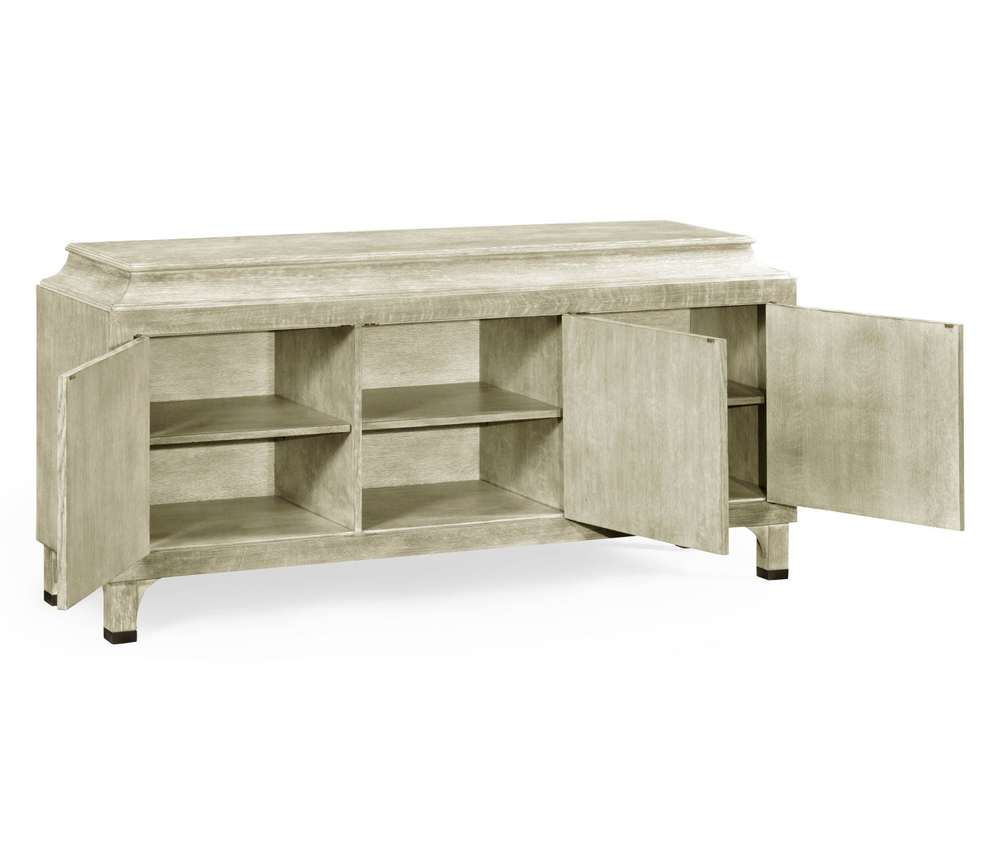 Greyed Oak Three-Door Buffet
