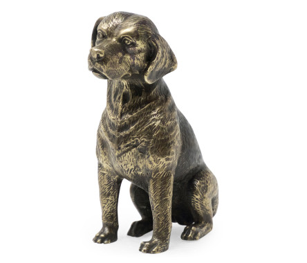 Antique Dark Bronze Beagle Dog