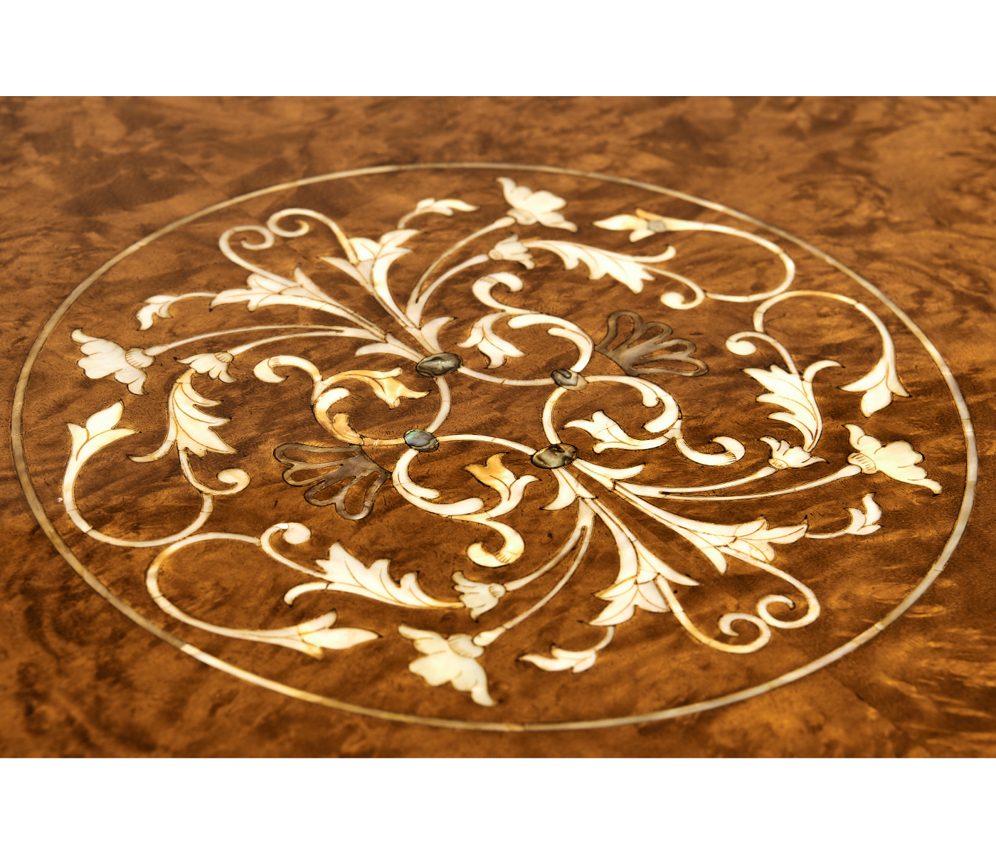 Burl & Mother of Pearl Nightstand