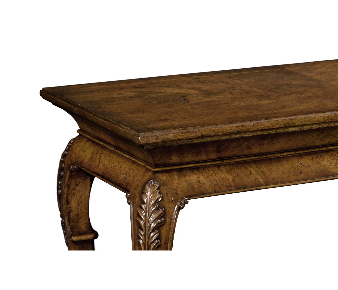 Brown mahogany retangular console table