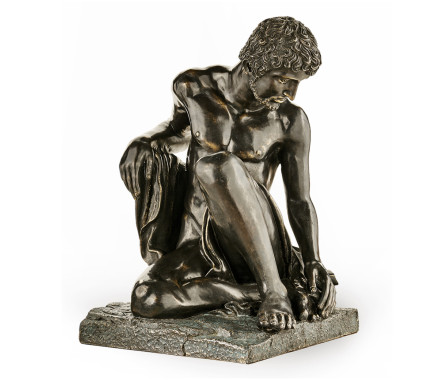 Antique Dark Bronze Greek Statue