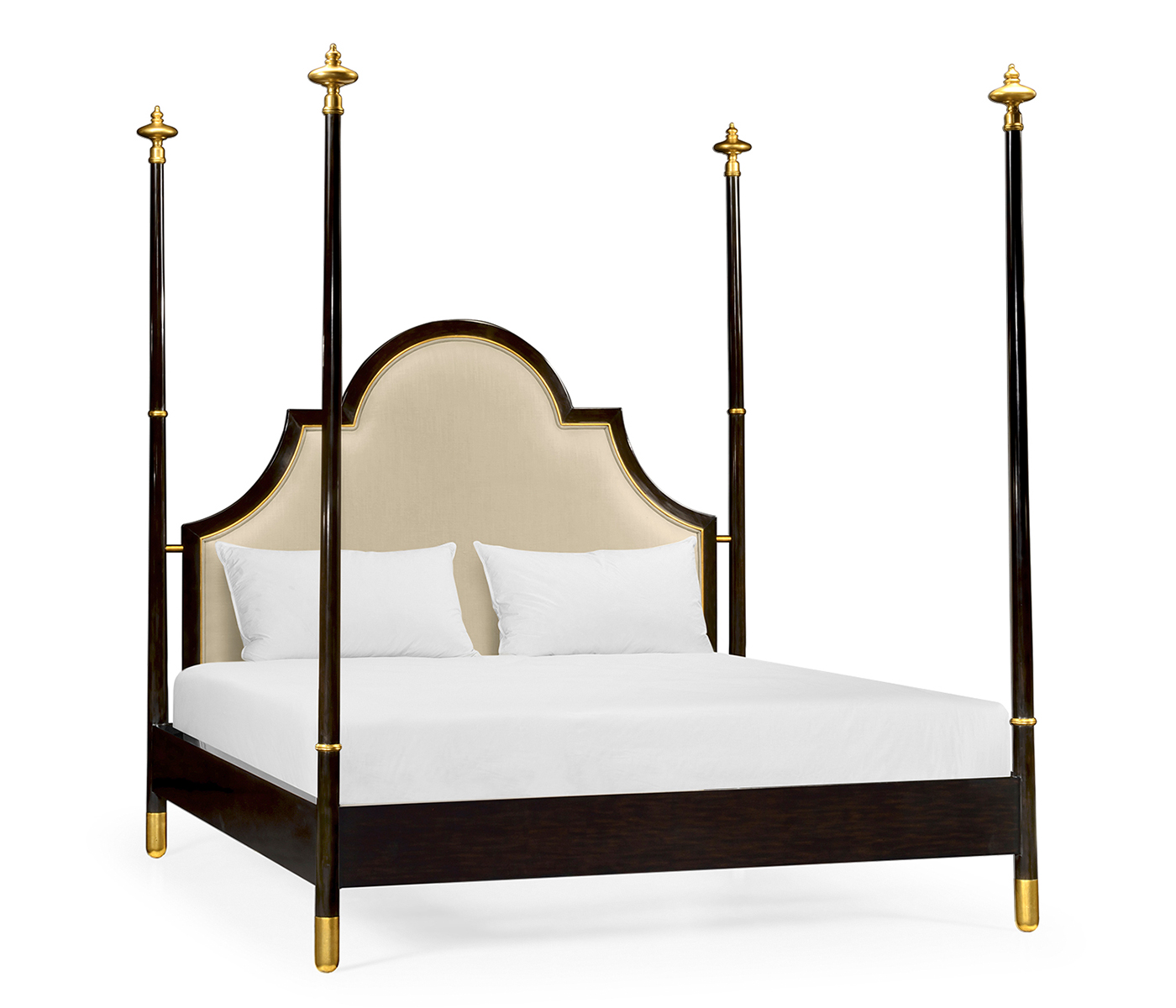 Four Poster Ebonised & Gilded US King Bed
