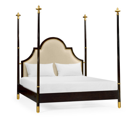 Four Poster Ebonised & Gilded US King Bed