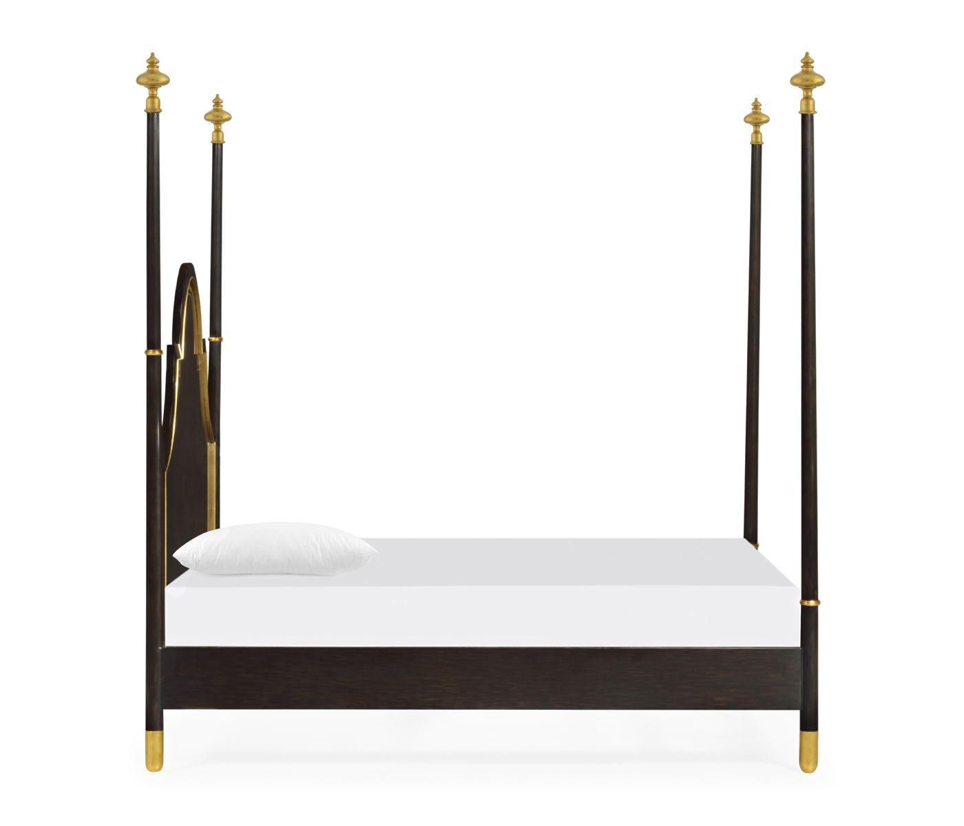Four Poster Ebonised & Gilded US Queen Bed