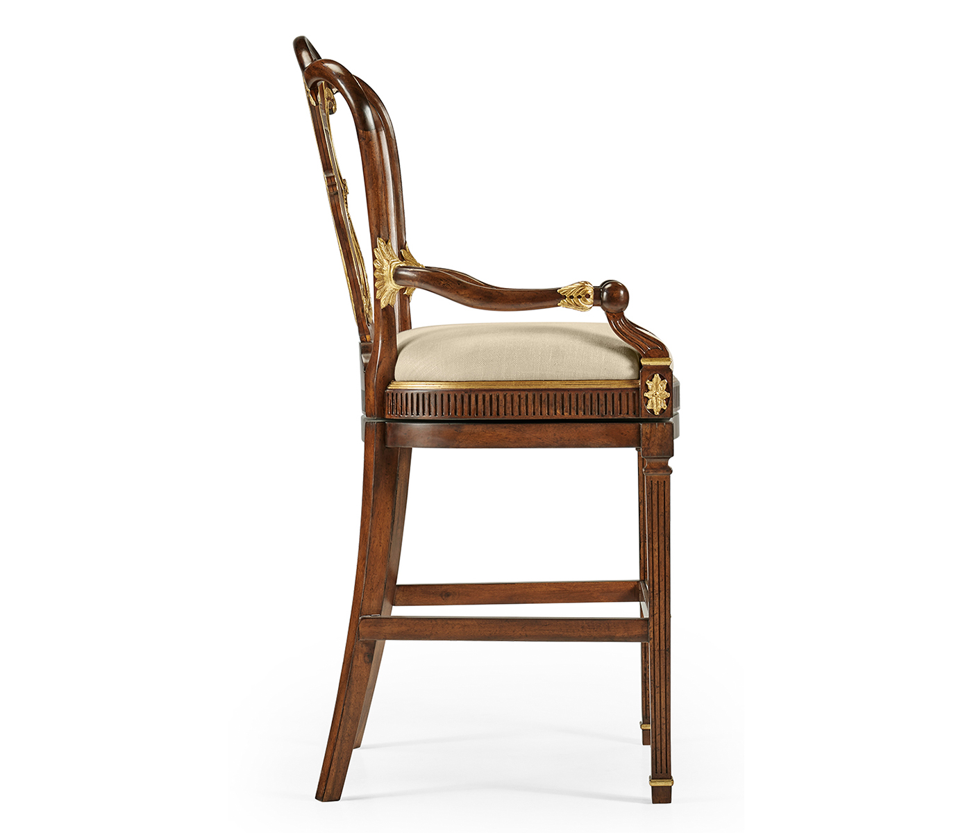 Buckingham Lyre Back Arm Bar Stool