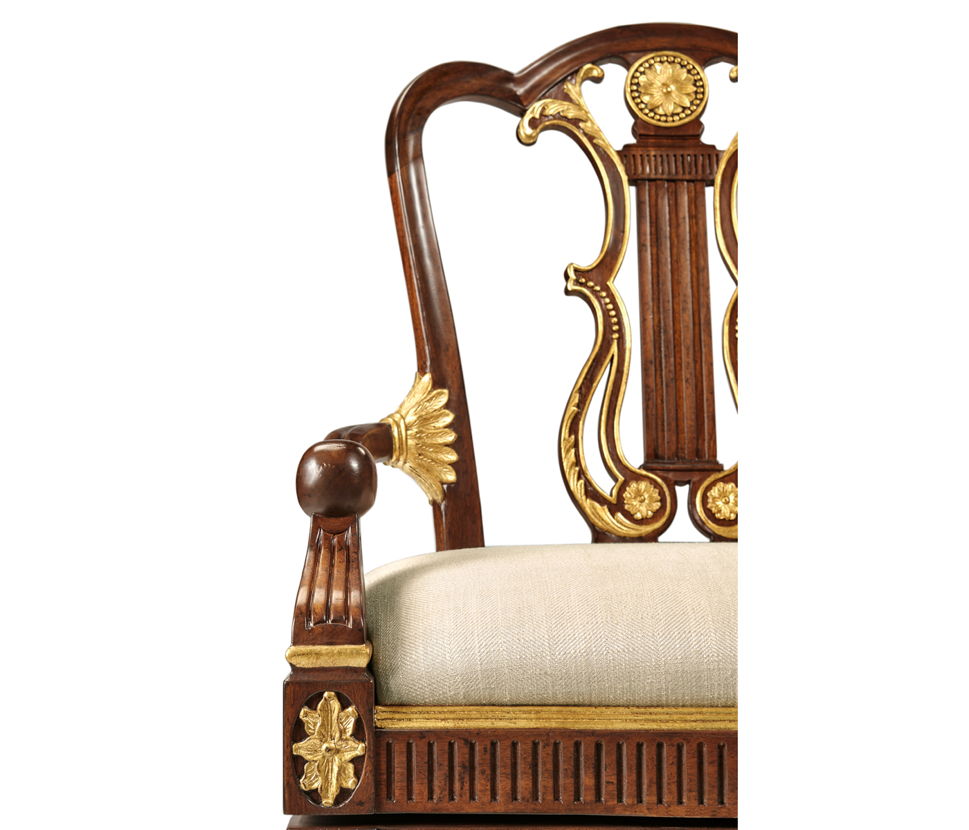 Buckingham Lyre Back Arm Bar Stool
