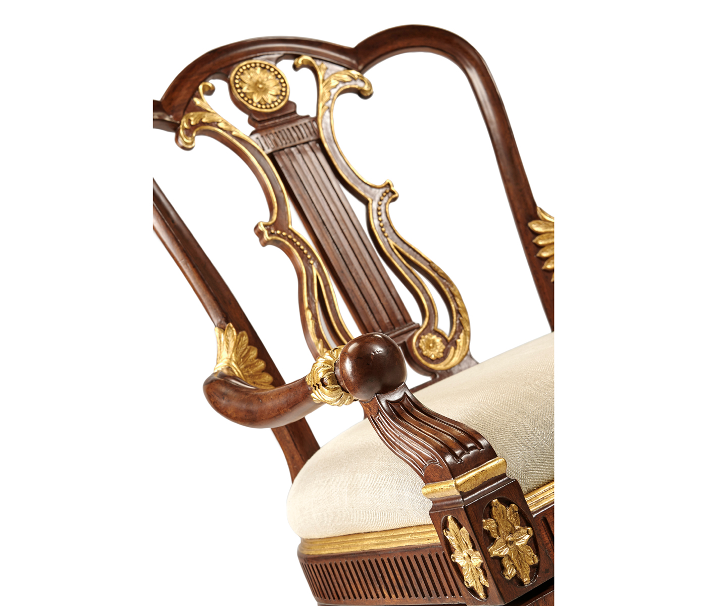 Buckingham Lyre Back Arm Bar Stool