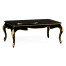 Black Coffee Table in Gloss Painted Black with Clear Glass Top