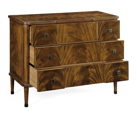 Brown Mahogany Chest of Three Drawers