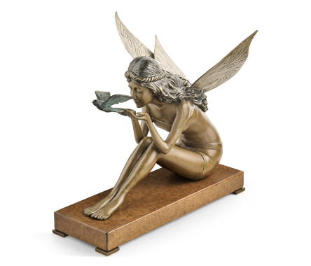 Antique Light Brown Brass Fairy
