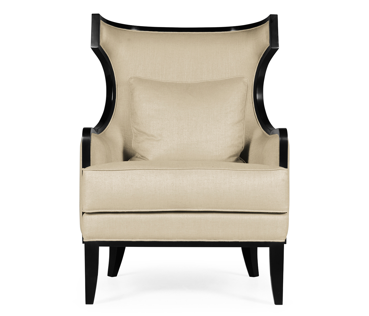 Biedermeier Greek Revival Formal Black Occasional Chair