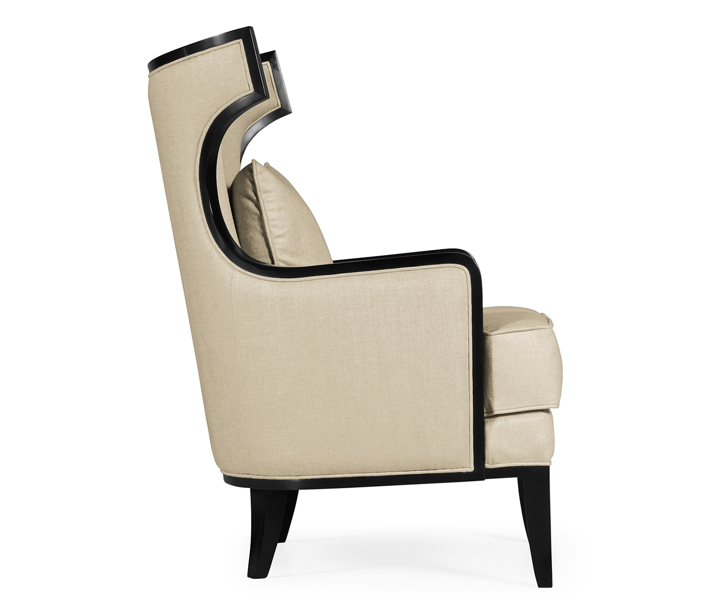 Biedermeier Greek Revival Formal Black Occasional Chair