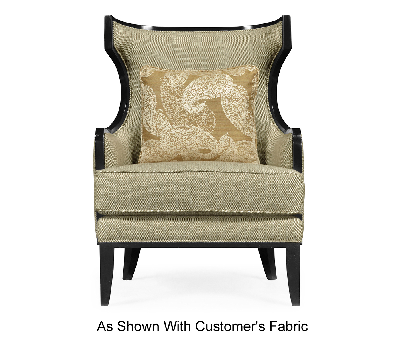 Biedermeier Greek Revival Formal Black Occasional Chair