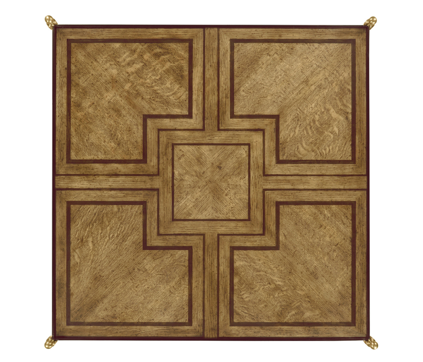 Large Square English Brown Oak Coffee Table