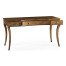 Inward Bow Front Daniella & Burl Walnut Desk