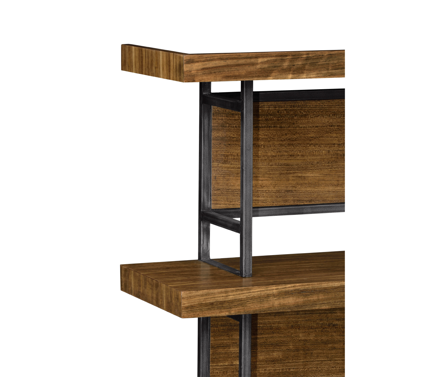 Rectangular Daniella & Burl Walnut Six-Tier Étagère
