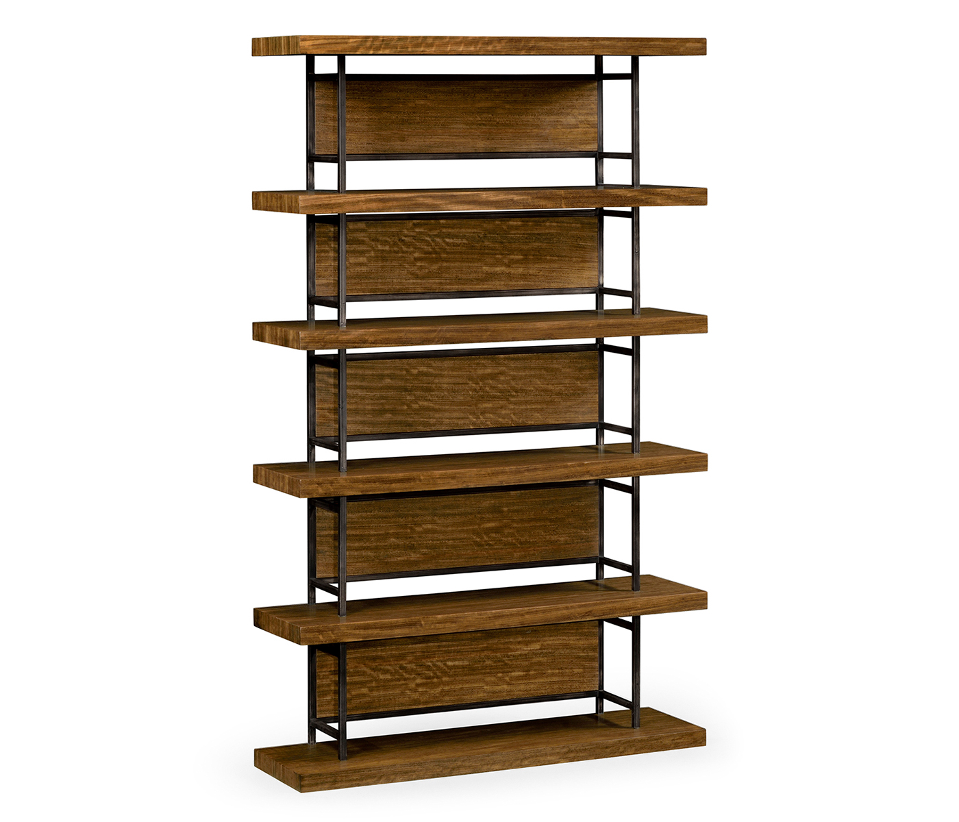 Rectangular Daniella & Burl Walnut Six-Tier Étagère