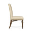 Square Back Bleached Crotch Walnut Dining Side Chair