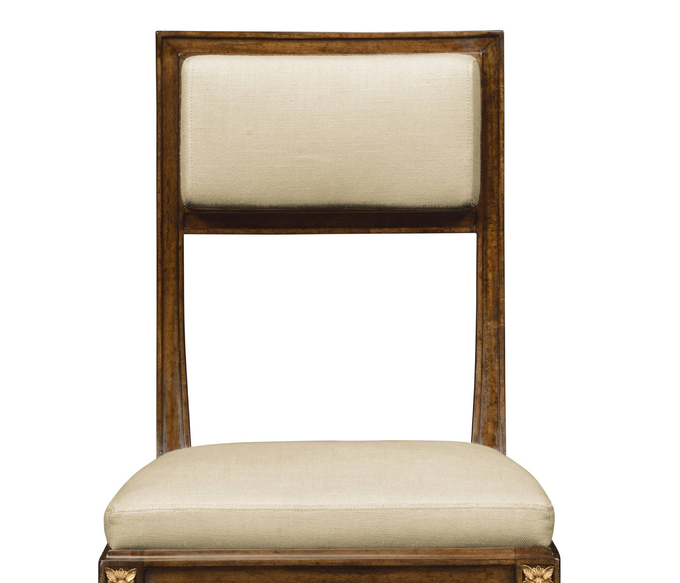 Open Back Bleached Crotch Walnut Dining Chair