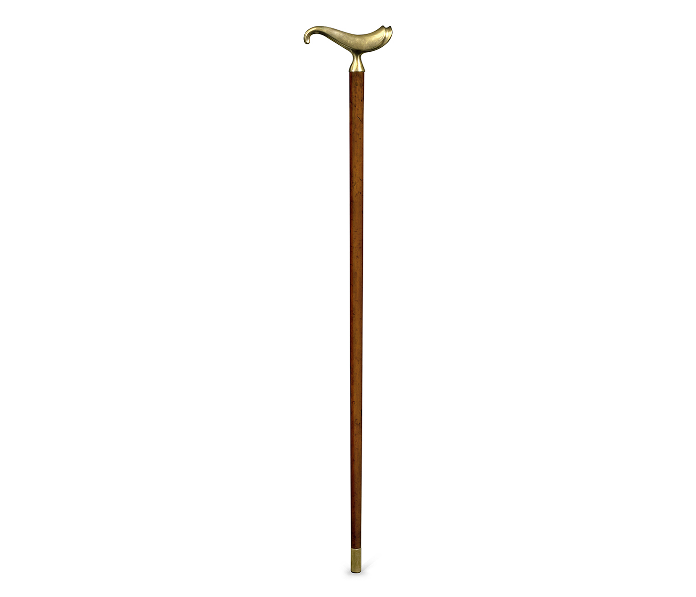 Mahogany Walking Stick with Brass Derby Topper
