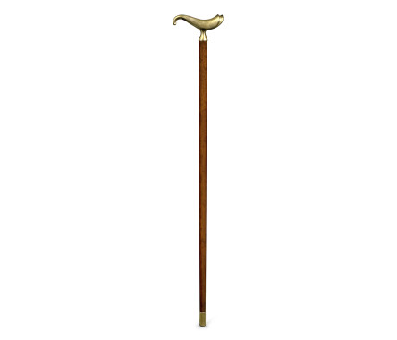 Mahogany Walking Stick with Brass Derby Topper