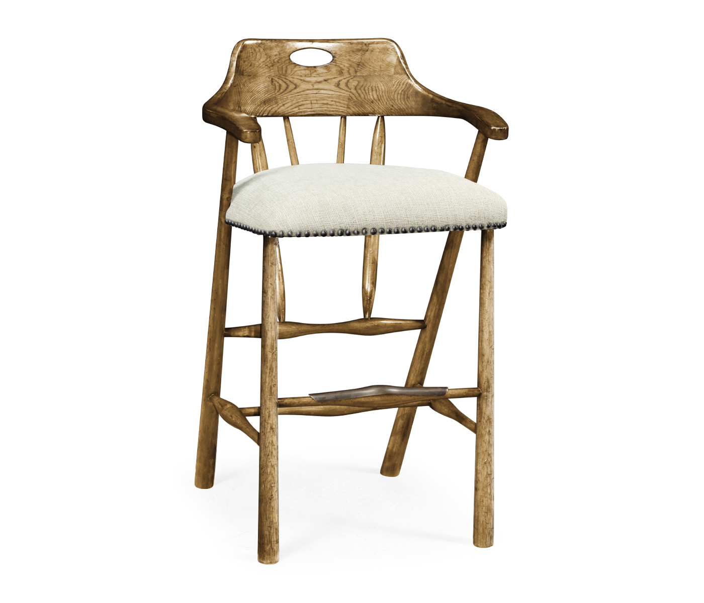Smokers Style Medium Driftwood Bar Stool