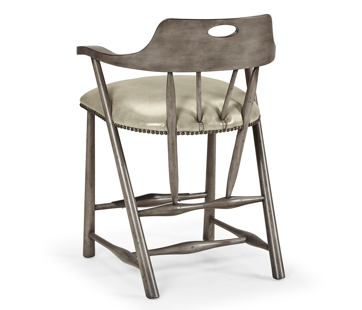 Smokers Style Antique Dark Grey Counter Stool