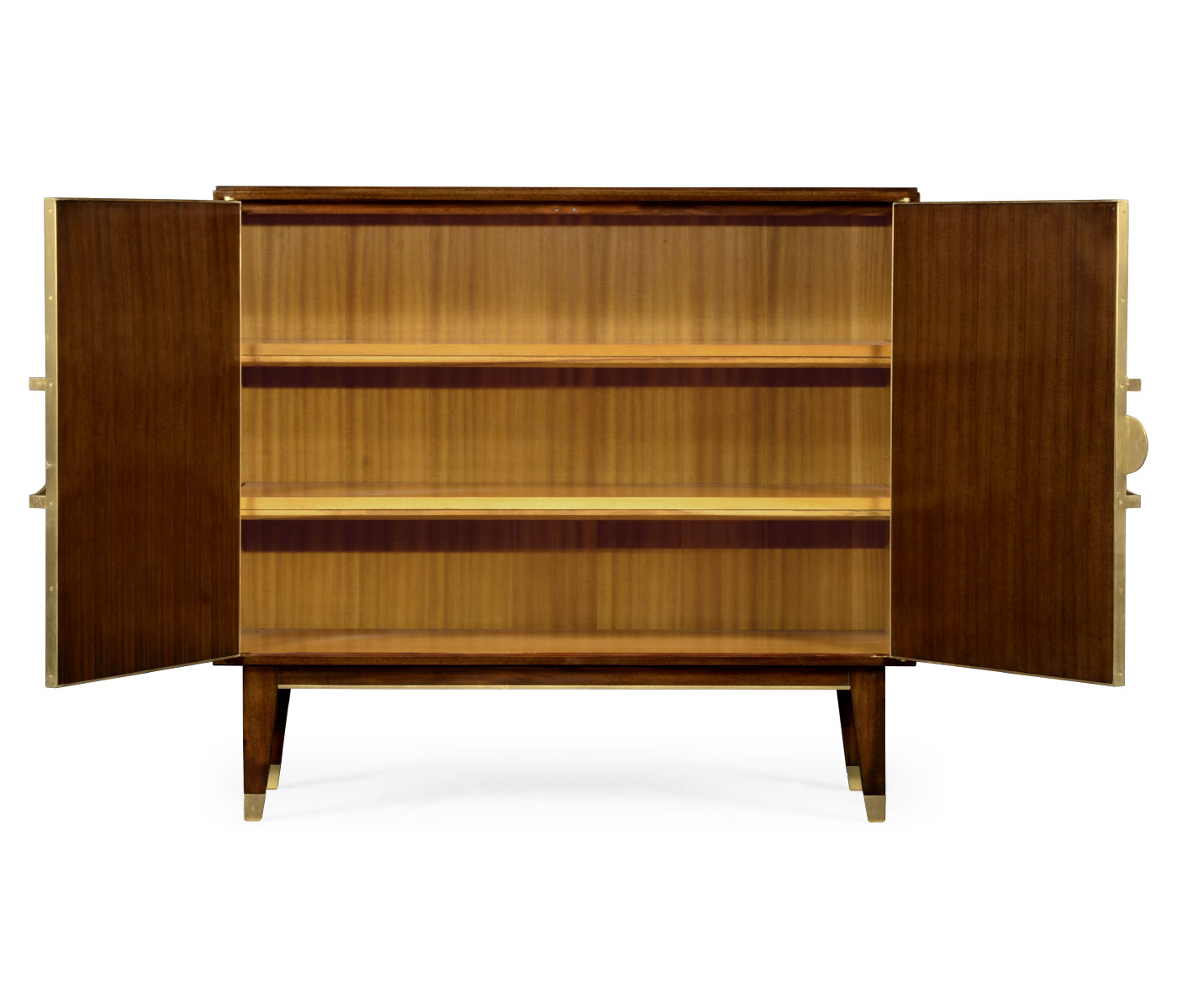 Walnut & Crackle Cloth Lacquered Server